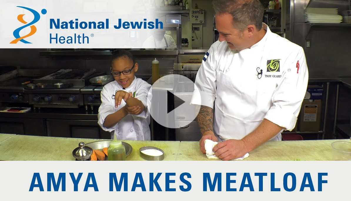 Amya Makes Garden Meatloaf and Sweet Potatoes [Video]