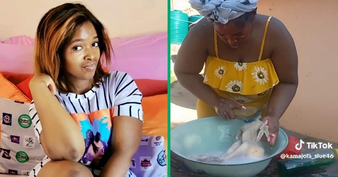 Woman Scrubs Hardbody Chicken Clean With Dishwashing Liquid, TikTok Video Disturbs Mzansi
