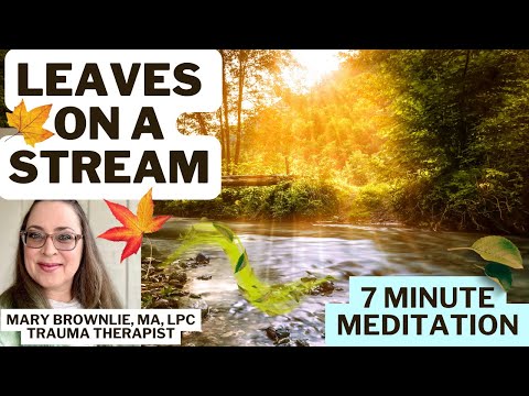 GUIDED MINDFULNESS MEDITATION with Soothing Water Sounds: Leaves On A Stream [Video]