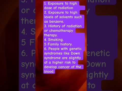 6 risk factors for developing cancer of the blood 🩸. [Video]