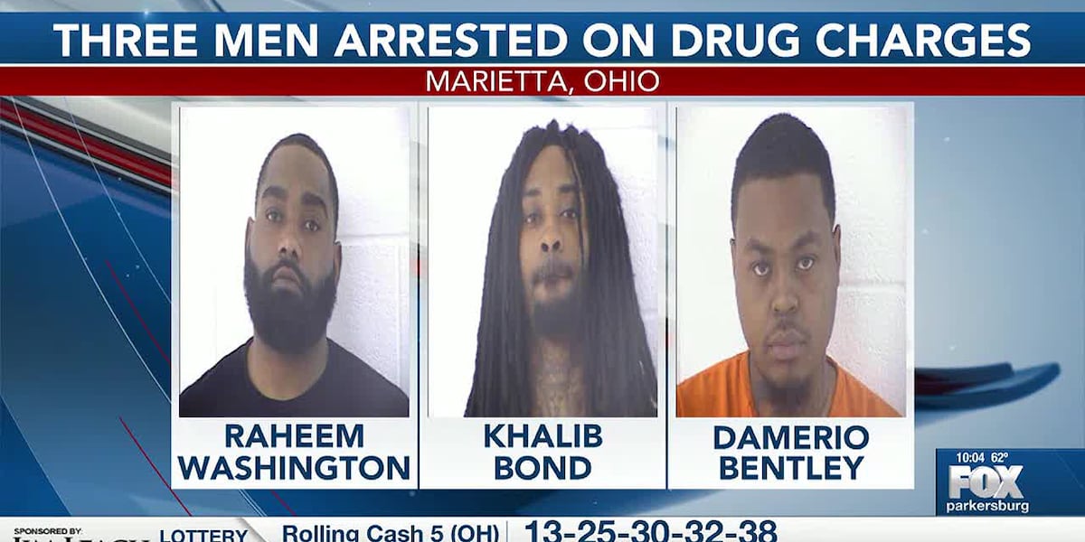 Three men arrested on drug charges in Marietta [Video]