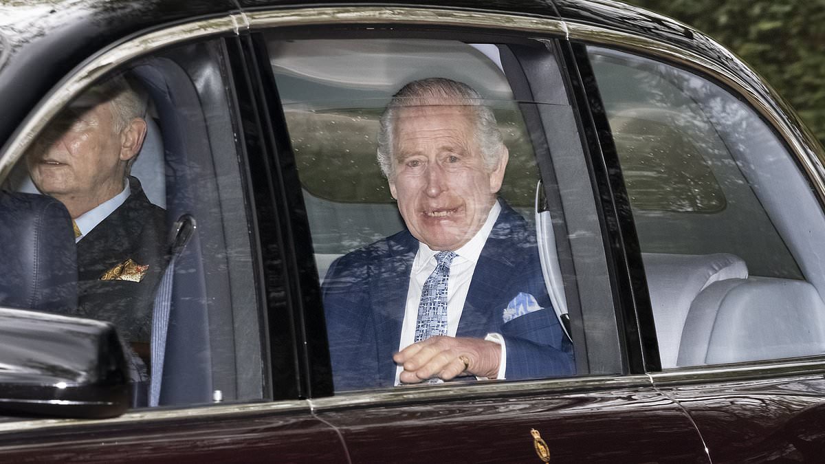 King Charles waves to royal fans as he returns to Clarence House after trip to Scotland with Queen Camilla to celebrate their anniversary [Video]