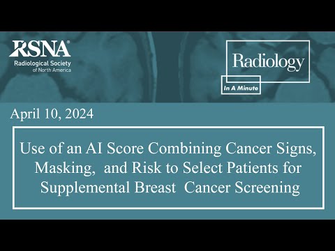 Using AISmartDensity to Select Patients for Supplemental Breast Cancer Screening [Video]