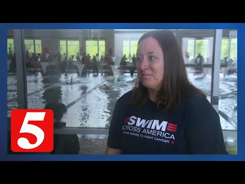 At swimathon, teams raise money for cancer research, prevention and treatment [Video]