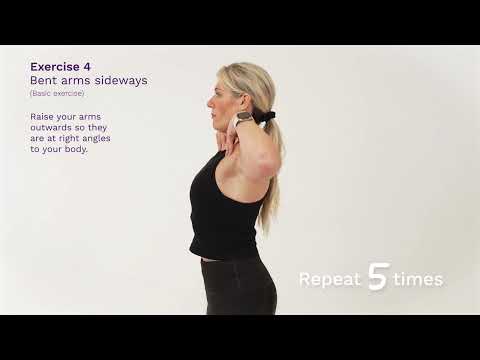 Exercise 4 – Bent arms sideways (basic exercise) [Video]