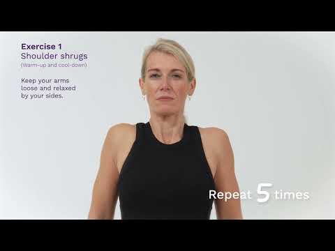 Exercise 1 – Shoulder shrugs (warm-up and cool-down) [Video]