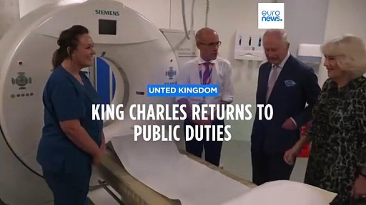 UK’s King Charles visits cancer charity in first [Video]