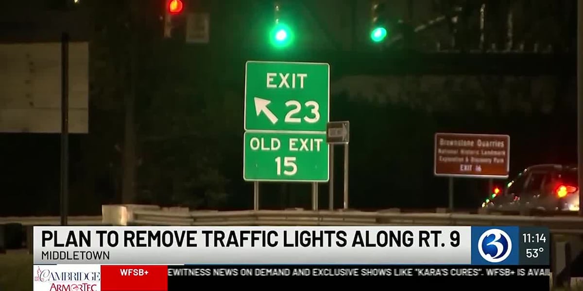 Plan to remove traffic lights along Route 9 in Middletown [Video]