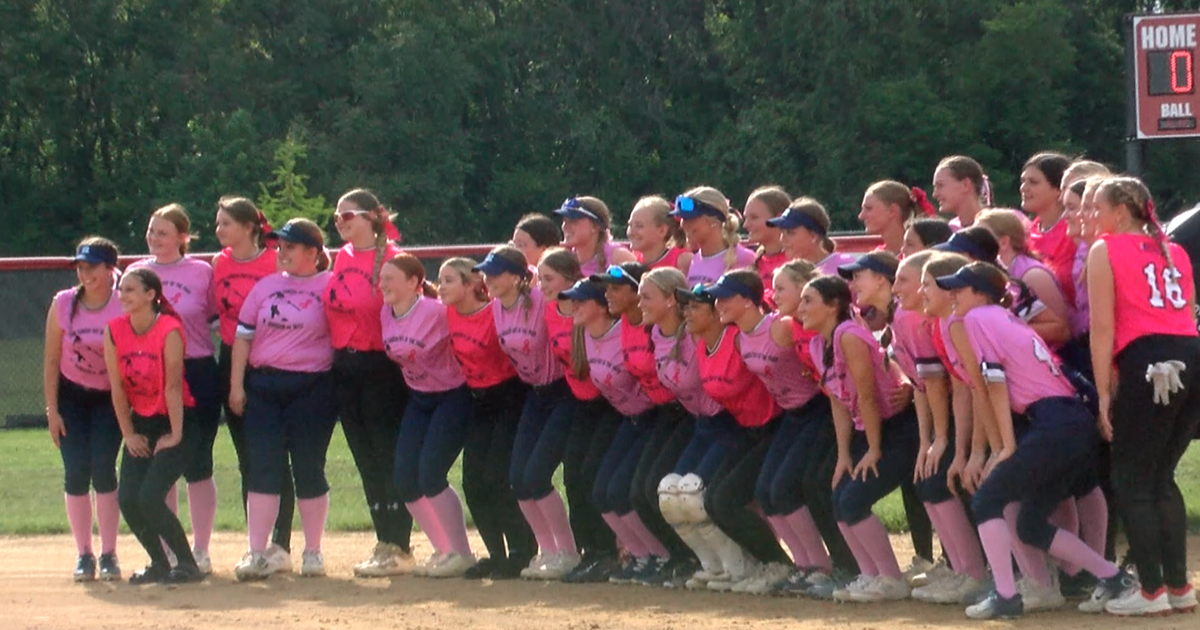 Two High School Softball Teams come together for cancer awareness game | News [Video]