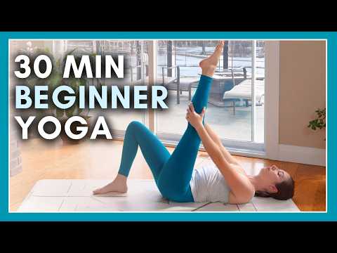 30 min Beginner Yoga – Gentle Stretch & Flow Yoga [Video]