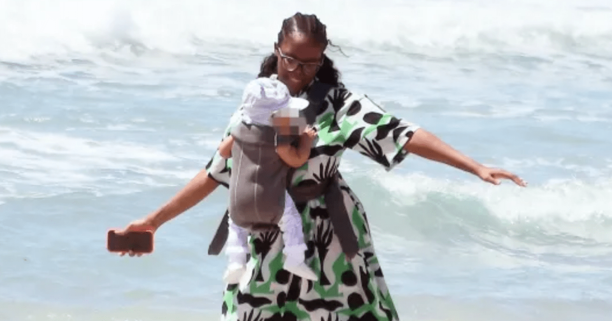 Strictly star looks besotted with baby girl as they dance on the beach [Video]