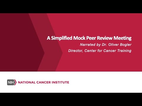 A Simplified Mock Peer Review Meeting [Video]