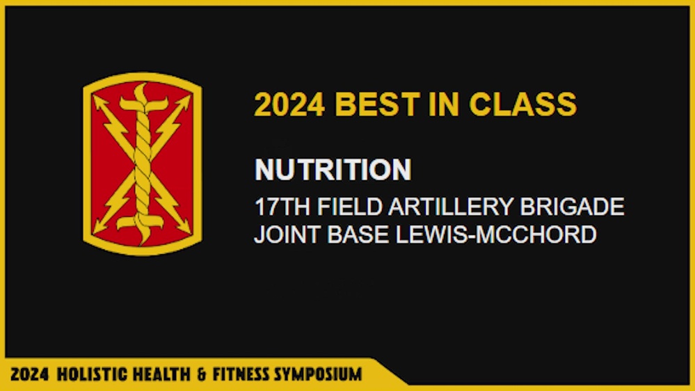DVIDS – Video – 2024 H2F Symposium Best In Class: Nutrition 17th Field Artillery Brigade