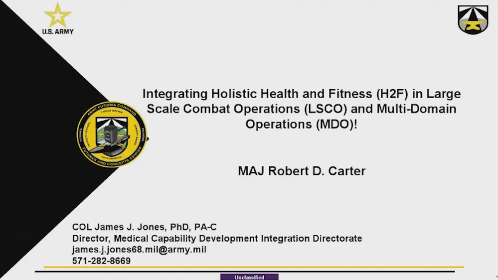 DVIDS – Video – 2024 H2F Symposium Break Out Session: Integrating Holistic Health and Fitness in Large Scale Combat Operations (LSCO) and Multi-Domain Operations (MDO)