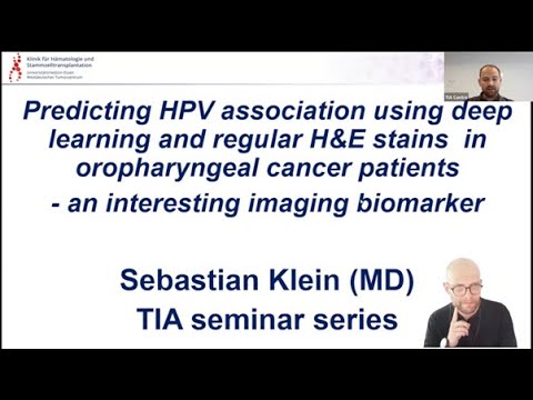Predicting HPV association using deep learning in oropharyngeal cancer: Sebastian Klein, 13/05/24 [Video]