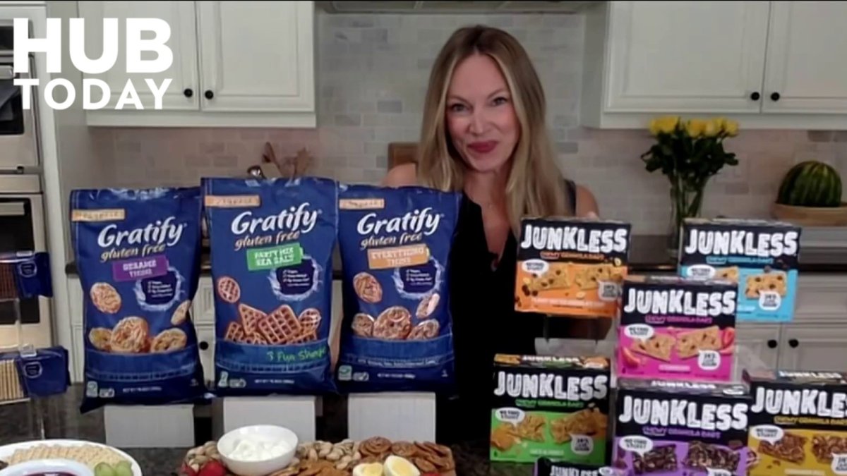 Snacking with Junkless and Gratify Gluten-Free  NBC Boston [Video]