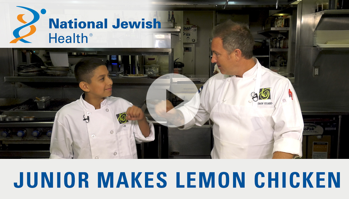 Junior Makes Lemon Chicken with Snap Peas [Video]