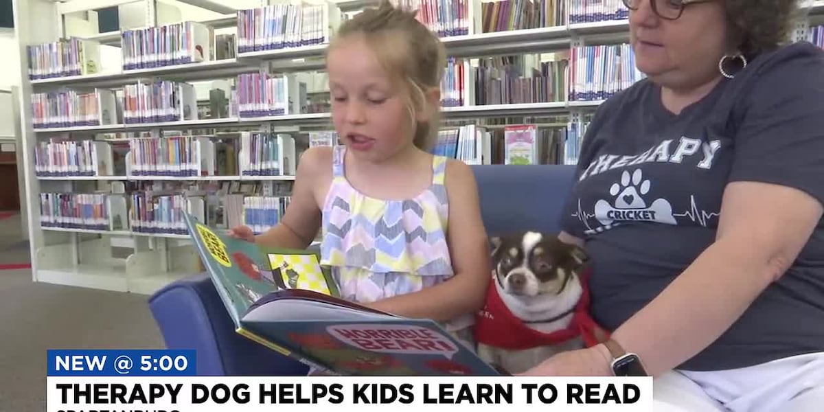 Therapy dog helps kids learn to read [Video]