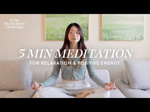 5 Minute Meditation for Relaxation & Positive Energy | 30 Day Meditation Challenge [Video]