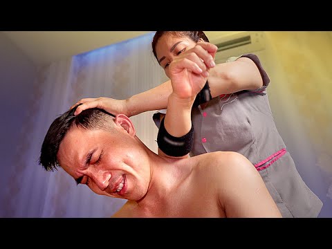 ASMR 🔥 I Got an Intense Full Body Massage from Expert | Foot Reflexology | Head Massage Relaxing [Video]
