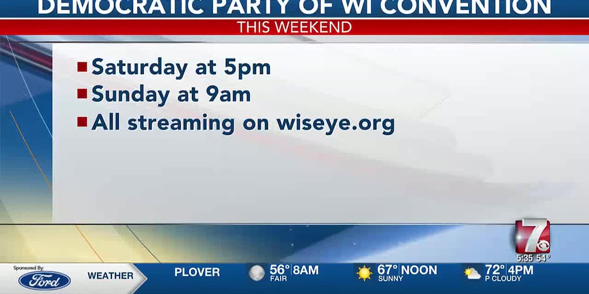 Democratic Party of Wisconsin Convention This Weekend [Video]