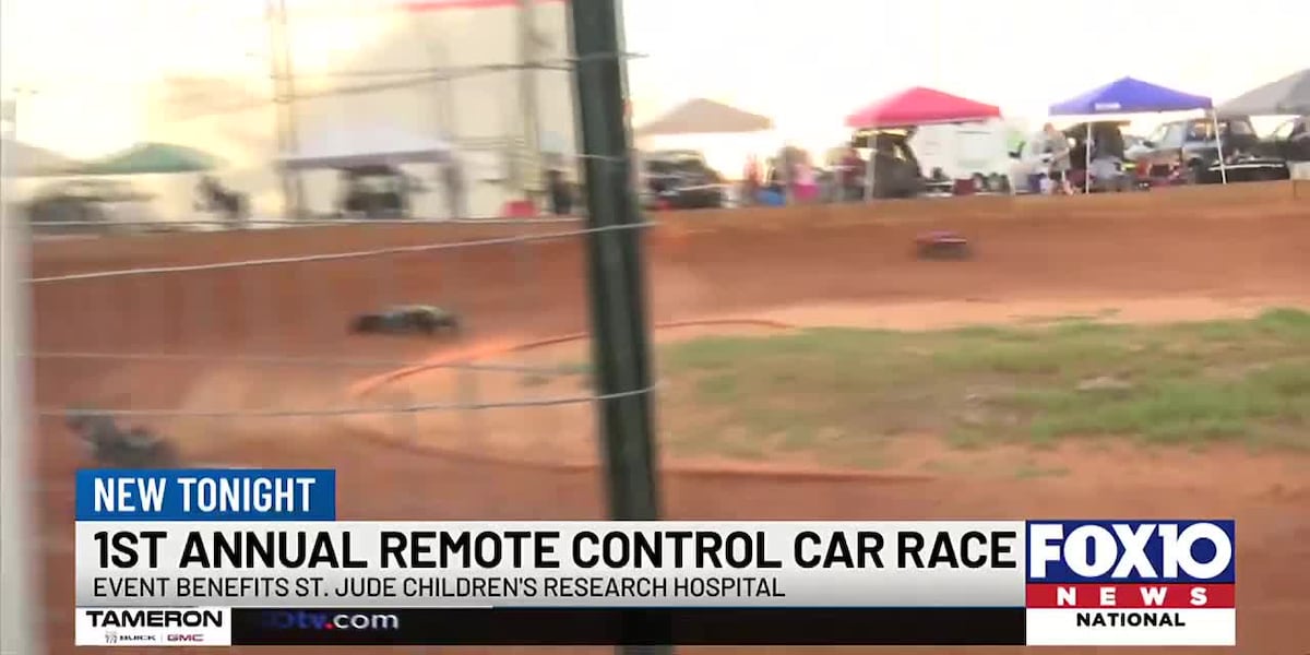 Inaugural remote control car race held in Mobile to benefit St. Jude Childrens Research Hospital [Video]