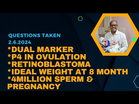 Dual Marker nomal, Down syndrome , Retinoblastoma, 4mil sperm etc: Questions taken Part 1:  2.6.2024 [Video]