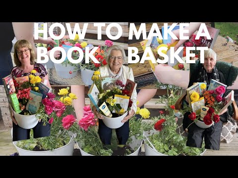 How to Make a Book Basket: Book Bouquet for the Book Lover in Your Life 📚💐 [Video]