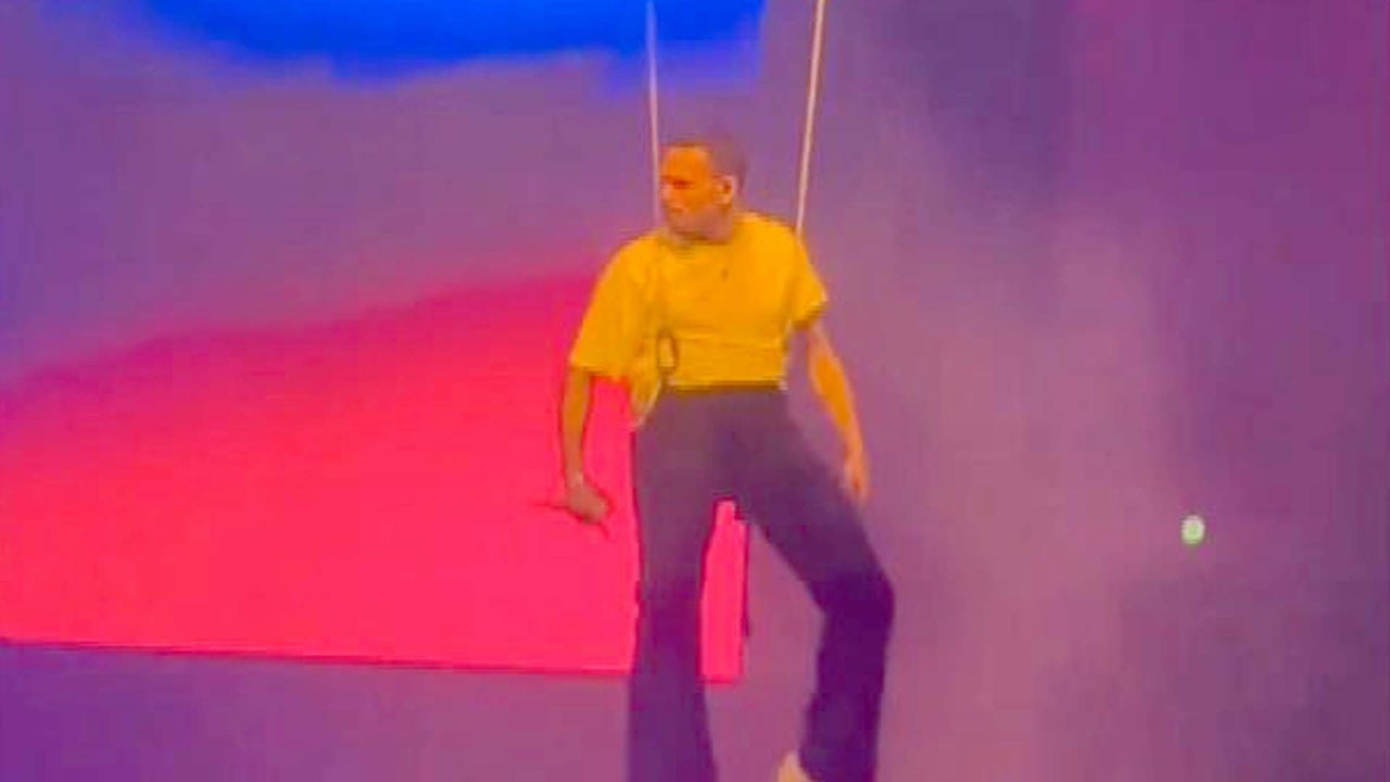 Watch Chris Brown Get Stuck in the Air Mid-Concert [Video]