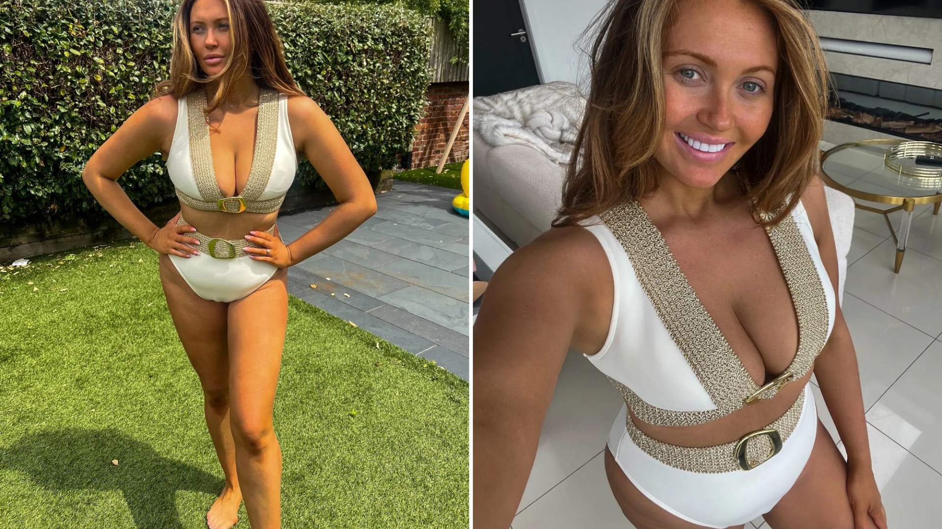 Charlotte Dawson shows off incredible two stone weight loss as she poses in white bikini [Video]