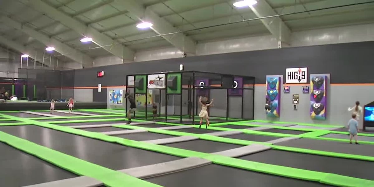 Trampoline park offers relief from the heat [Video]