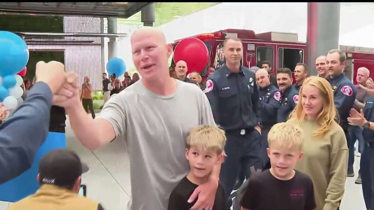 Firefighters surprise battalion chief before last chemo  NBC Los Angeles [Video]