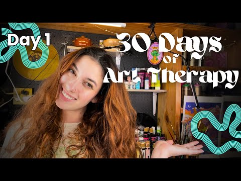 30 Days of Art Therapy | Day 1 | Painting a letter from future self [Video]