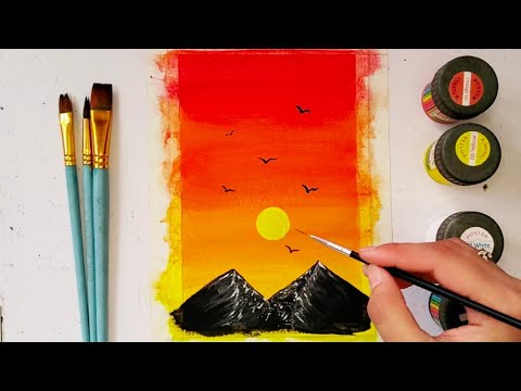 “Painting the Peaks | “Nature’s beauty | Evening Mountain Art therapy 🔆 [Video]