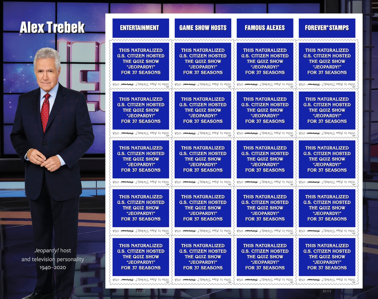 Former Jeopardy! host Alex Trebek honored with Forever stamp by USPS [Video]
