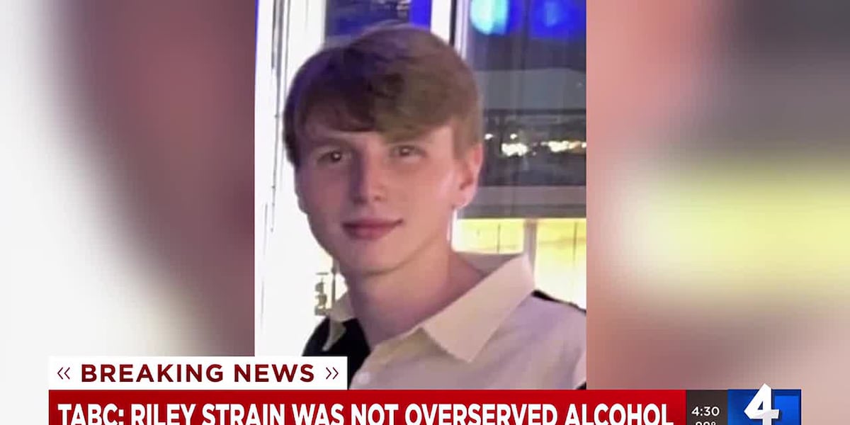 TABC: Riley Strain was not overserved alcohol [Video]