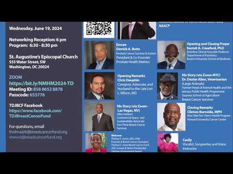 National Men’s Health Awareness Month and Juneteenth Celebration | Support Group Meeting TDJBCF [Video]