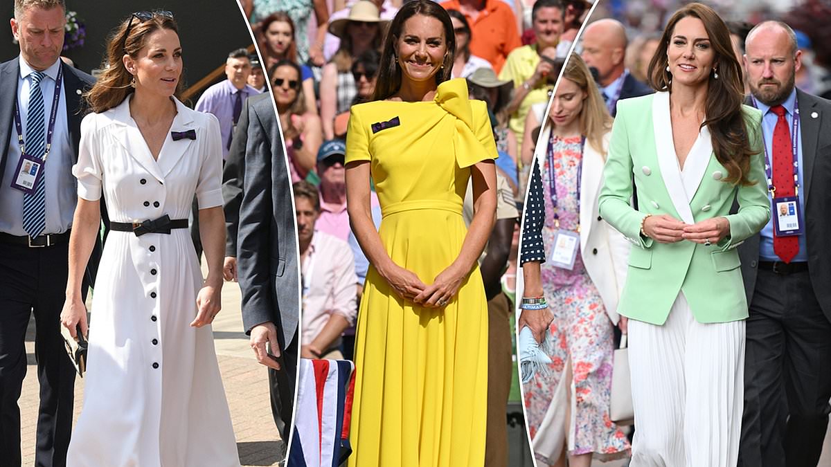 Kate’s (fashion) wonders of Wimbledon since her debut in 2011: From a Jenny Packham tennis ball dress to a deluxe Balmain blazer [Video]