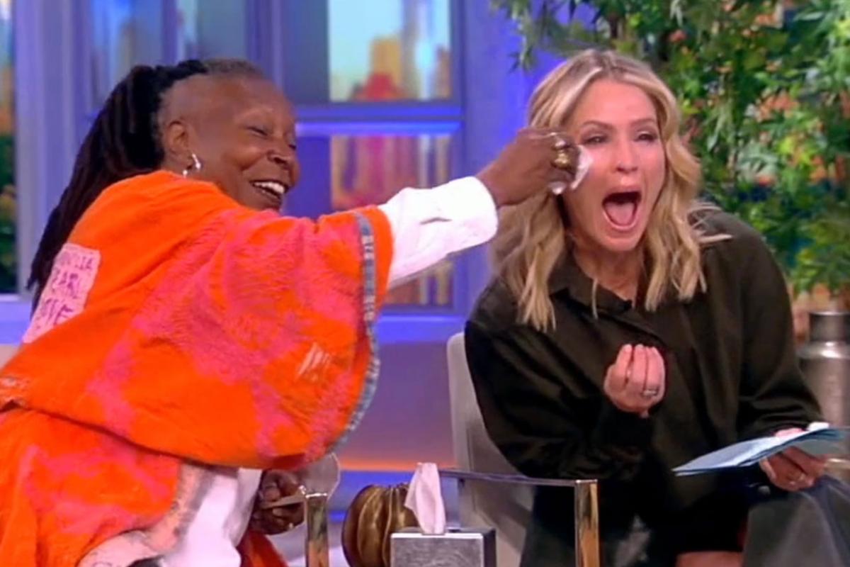 Whoopi Goldberg Nearly Cries And Wipes Sara Haines Tears After Successfully Pulling Off Emotional Make-A-Wish Surprise On The View [Video]