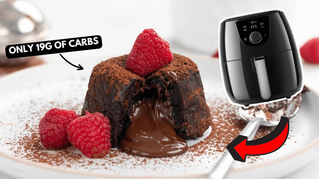 Healthy Air Fryer Chocolate Lava Cake Recipe [Video]