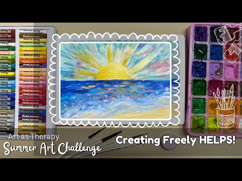 The Power of Freely Creating | Art Therapy | Oil Pastel | Watercolor [Video]